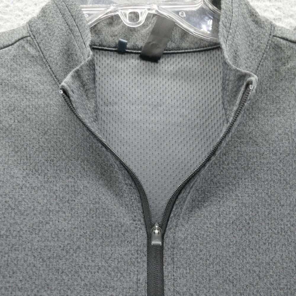 Adidas Lightweight 1/4‎ Zip Jacket Large Gray Heather Mens Mock Neck Golf